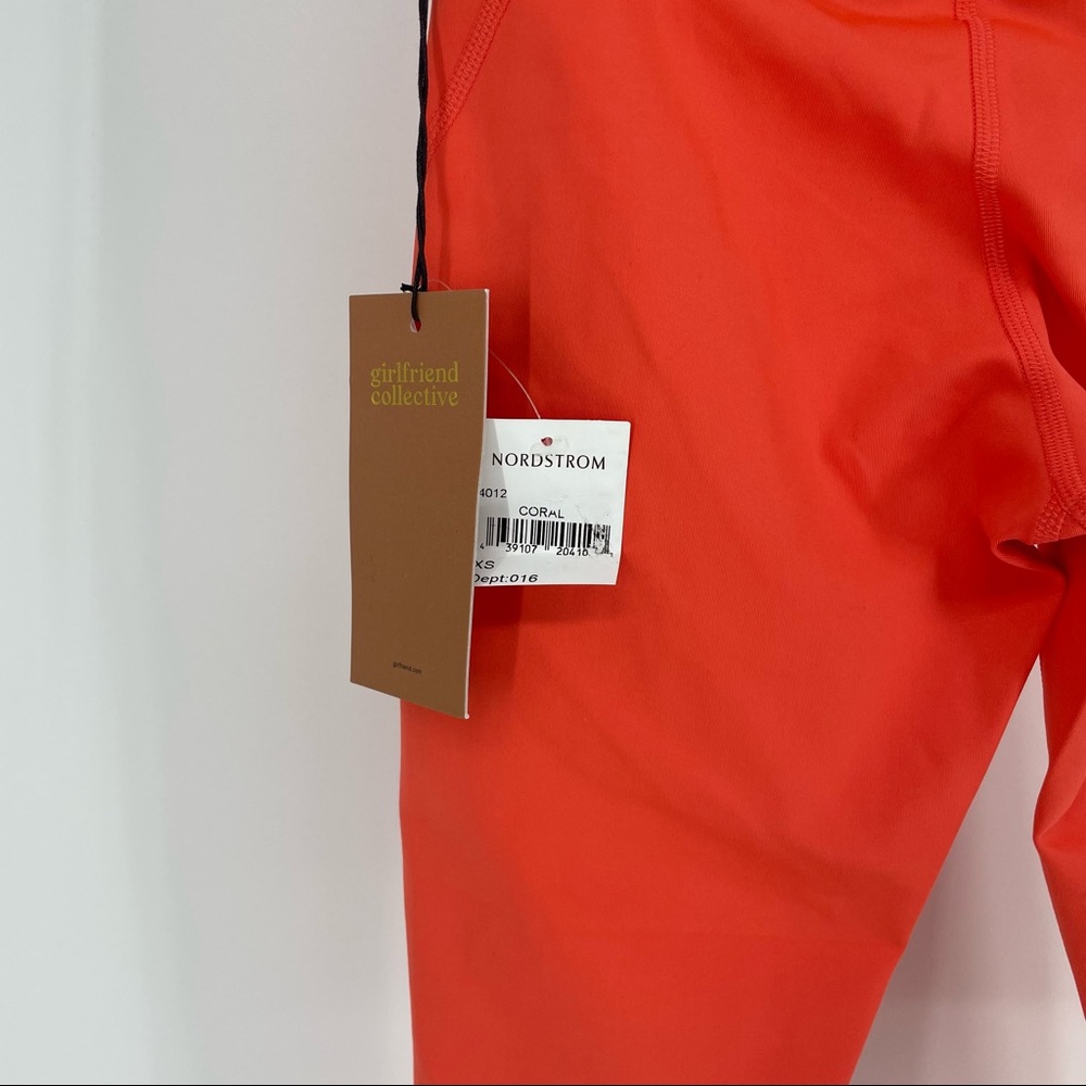 GIRLFRIEND COLLECTIVE NWT HIGH RISE COMPRESSIVE LEGGING XSMALL ORANGE - Picture 4 of 8